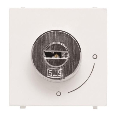 N2253.2 BL - Механизм выключателя с ключом на 2 положения, без фиксации, 2-модульный, серия Zenit, цвет альпийский белый - 2CLA225320N1101