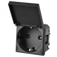 N2288.1 AN - Розетка SCHUKO с заземлением, с крышкой, со шторками, 16А / 250В, серия Zenit, цвет антрацит - 2CLA228810N1801 N2288.1 AN - Розетка SCHUKO с заземлением, с крышкой, со шторками, 16А / 250В, серия Zenit, цвет антрацит - 2CLA228810N1801