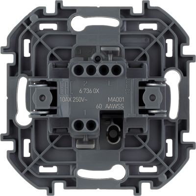 Legrand Выключатель одноклавишный - Legrand Inspiria - 10А 250В безвинтовые зажимы - алюминий, 673602