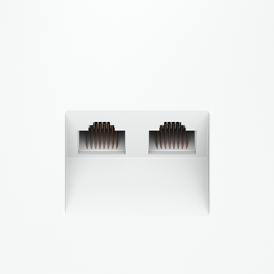 Розетка компьютерная встраиваемая VOLTUM S70 двойная RJ45+RJ45 кат.6, (белый матовый), VLS060202