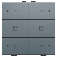 Niko Home Control Свинцово-серый Кнопка управления двигателем двухканальная, LED подсветка, 220-52036