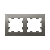 ATN220902 - ATLASDESIGN AIR 2-постовая РАМКА, СТАЛЬ/дымчатый черный, Systeme Electric