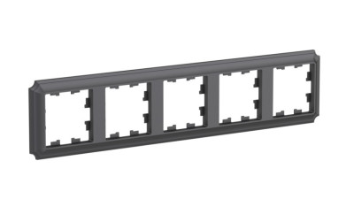 ATN101405 - ATLASDESIGN ANTIQUE 5-постовая РАМКА, универсальная, БАЗАЛЬТ, Systeme Electric