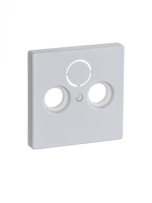 1743-884 - Накладка для TV-R-SAT розетки, Future/Axcent/Carat/Династия, белый бархат - 2CKA001724A4293