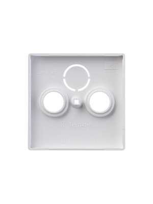 1743-884 - Накладка для TV-R-SAT розетки, Future/Axcent/Carat/Династия, белый бархат - 2CKA001724A4293