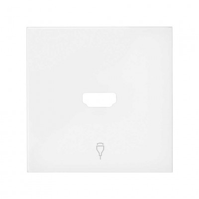 Simon 10001094-230 Накладка розетки HDMI цвета белый матовый S100