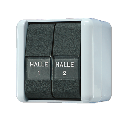 Выключатель сдвоенный универсальный для накладного монтажа IP44, 809NAW