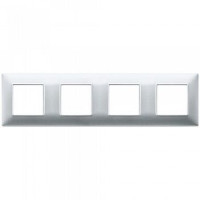 Vimar Накладка для 8 модулей (2+2+2+2) расстояние между центрами 71мм серебро матовое, 14669.20