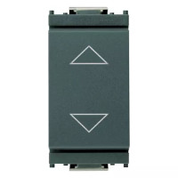 Vimar Переключатель 1P 10AX с центральным положением выключения, серый, 16140