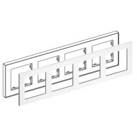 IRIDIUM Рамка на 4 поста, белый, Monaco 03 с кромкой, 03P401