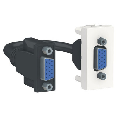 NU343218 - Unica modular розетка hd15 female (vga), 1 модуль, белый
