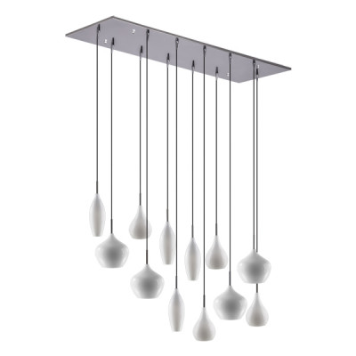 Lightstar 803120 (MD2098B-12W) Подвес PENTOLA 12x40W E14 ХРОМ/БЕЛЫЙ (в комплекте)