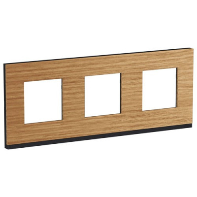 PURE РАМКА 3-постовая, горизонтальная, ДУБ/антрацит