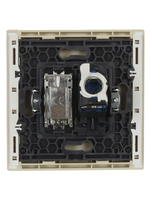 FORTE&PIANO Роз. двойная TV+RJ45 кат.6 FP437 ван. IEK, FP-AK20-2-K10