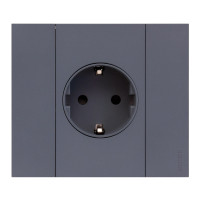 Электрическая розетка, Meiton, цвет грифель