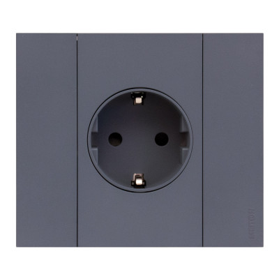 Электрическая розетка, Meiton, цвет грифель