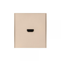 KRANZ STRONG Розетка HDMI с/у шелк, с 1-пост. рамкой, KR-78-0730-8