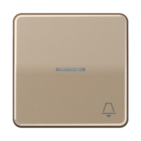 Клавиша с окошком и символом "звонок" для выключателей с подсветкой; золотая бронза, CD590KO5KGB