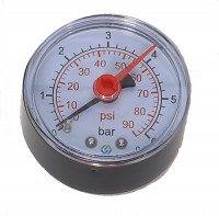 Манометр аксиальный MVI, до 6 бар, D50 мм, подключение G1/4, AM.5006.03