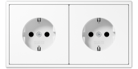 Jung Блок: Розетка 2к+з + Розетка 2к+з,  серия LS 990