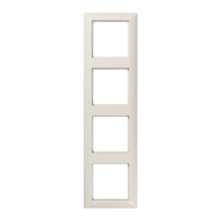 Рамка 4-кратная для вертикальной и горизонтальной установки; термопласт, слоновая кость, AS584BF