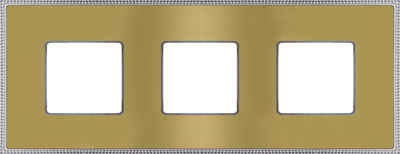 FD01433OBCB Fede Belle Epoque Metal Рамка 3-ная, Bright Gold+Bright Chrome