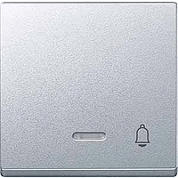 SМ Клавиша 1-ная с линзой и символом "Звонок" , алюм.