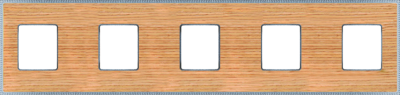 FD01455OCB Fede Belle Epoque Wood Рамка 5-ная, Oak-Bright Chrome