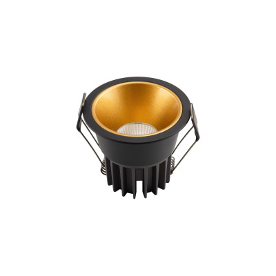 Denkirs DK4400-GB Встраиваемый светильник, IP 20, 7 Вт, LED 3000, черно-золотой, алюминий