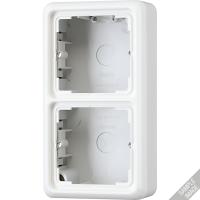 Коробка 2-кратная, накладная, с рамкой; серая, CD582AGR