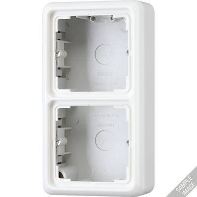 Коробка 2-кратная, накладная, с рамкой; серая, CD582AGR