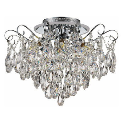 Evoluce SLE160002-06 Светильник потолочный Хром/Прозрачный E14, LED 6+1*40/6(подсветка)W