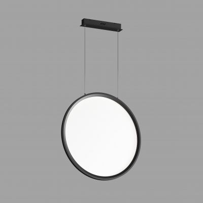 Denkirs DK6606-BK Подвесной вертикальный светильник Veil со светодиодом H1700 d600 220V 48W 3000-6000K IP20 черный алюминий