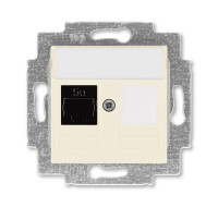 5014H-A51017 17W - Розетка информационная ABB Levit RJ45 категория 5e и заглушка слоновая кость - 2CHH295117A6017