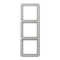 Рамка для вертикальной и горизонтальной установки ударопрочная, 3-кратная; светло-серая, CD583WULG