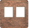 FD04318RU-A Fede Fede Плата монтажная Multimedia для 2-х разъёмов, Rustic Cooper/беж.