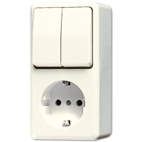 Штепсельная розетка SCHUKO для накладного монтажа с сдвоенным выключателем, 675A