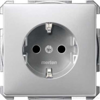 SD Розетка со шторками 2К+З 16А 250В~, винт. зажимы, алюм.