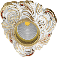 FD1009ROPCL Fede Светильник Chianti CRYSTAL DE LUXE, Gold White Patina