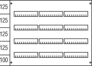 STJAS 34 - Пластрон с прорезями 3ряда/4 рейки