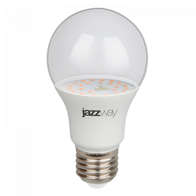 Jazzway Cветодиодная подставка PPG A60 Agro 9W Clear E27 IP20 (для растений), 5008946