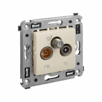 4405533 - ДКС Розетка TV-FM-SAT в стену, "Avanti", "Ванильная дымка"