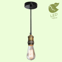 LUSSOLE CENTEREACH Подвесной светильник, цвет основания - черный, 1x10W E27, GRLSP-9888