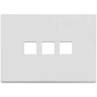 Vimar Накладка плоская, 3 модуля на 3 кнопки, Flat, белая матовая, 22683.3.01