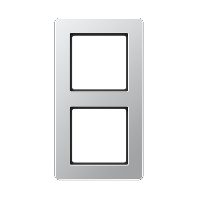 AF582BFAL - Рамка для вертикальной и горизонтальной установки, 2 поста; термопласт; алюминий; A FLOW, Jung