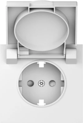 Donel S08 матовый белый накладка для розетки Schuko с заземлением, с крышкой, 16A 250 В~, серия DB, DS45433
