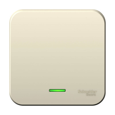 BLANCA О/У 1-клавишный ВЫКЛЮЧАТЕЛЬ (cх.1) с подс.ИЗОЛ.ПЛ,6А,250В,МОЛОЧНЫЙ