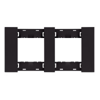 Рамка на 2 поста цвет-черный матовый Meiton, AA4802M2AG