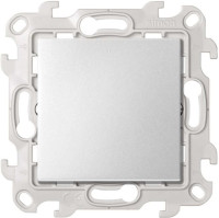 Simon Однополюсный выключатель с подсветкой 10AX 250В~ цвета алюминий S24 Harmonie, 2420104-033