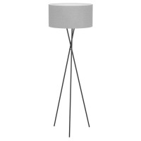 900187 Торшер FONDACHELLI, 1x60W(E27), сталь, черный, текстиль, серый